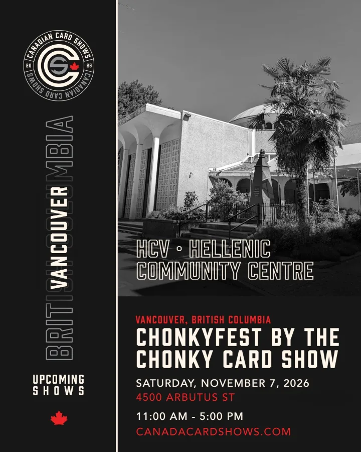 CHONKYFEST by the Chonky Card Show poster: Saturday, November 7, 2026, 11:00 AM – 5:00 PM, HCV · Hellenic Community Centre