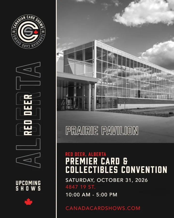 Premier Card & Collectibles Convention poster: Saturday, October 31, 2026, 10:00 AM – 5:00 PM, Prairie Pavilion