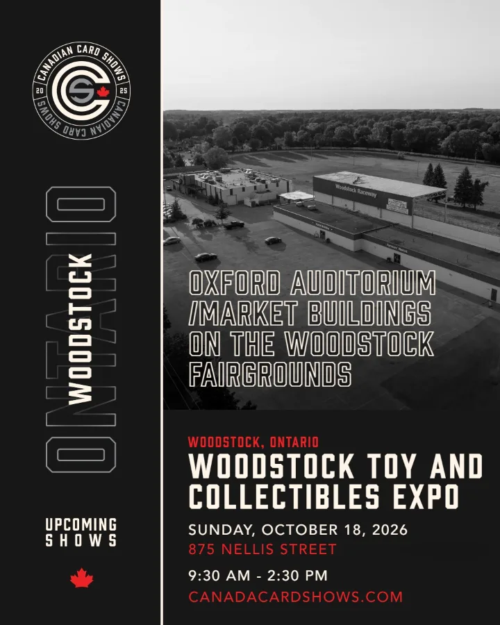 Woodstock Toy And Collectibles Expo poster: Sunday, October 18, 2026, 9:30 AM – 2:30 PM, Oxford Auditorium /Market Buildings on the Woodstock Fairgrounds