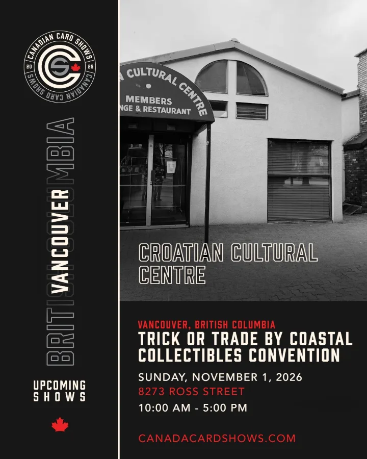 TRICK OR TRADE by Coastal Collectibles Convention poster: Sunday, November 1, 2026, 10:00 AM – 5:00 PM, Croatian Cultural Centre